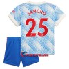 Virallinen Fanipaita + Shortsit Manchester United Jadon Sancho 25 Vieraspelipaita 2021-22 - Lasten